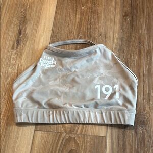 NOBULL Tan Sports Bra with 191 Design